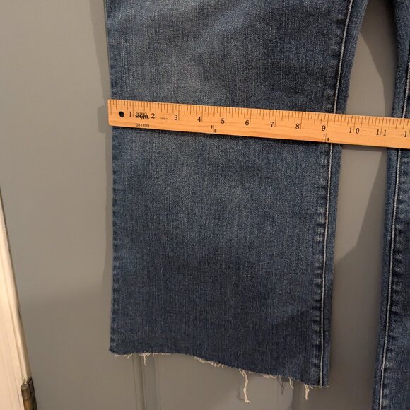 NWT Madewell Jeans Women's Kick Out Crop Mid Rise Medium Wash Raw Hem 20W - Picture 8 of 8